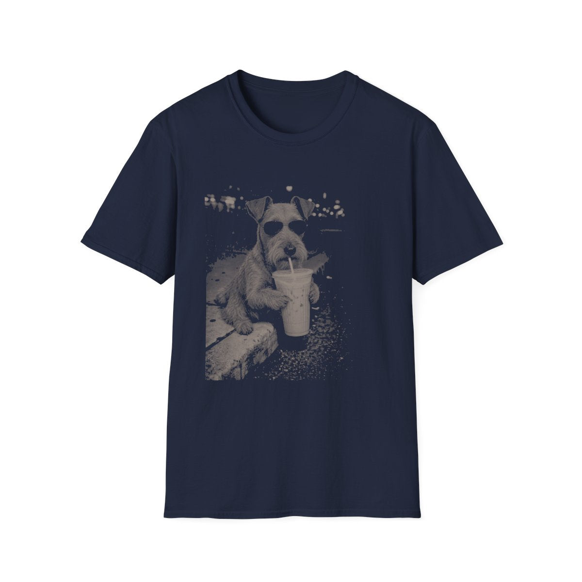 Iced Coffee Irish Terrier Tee - Navy