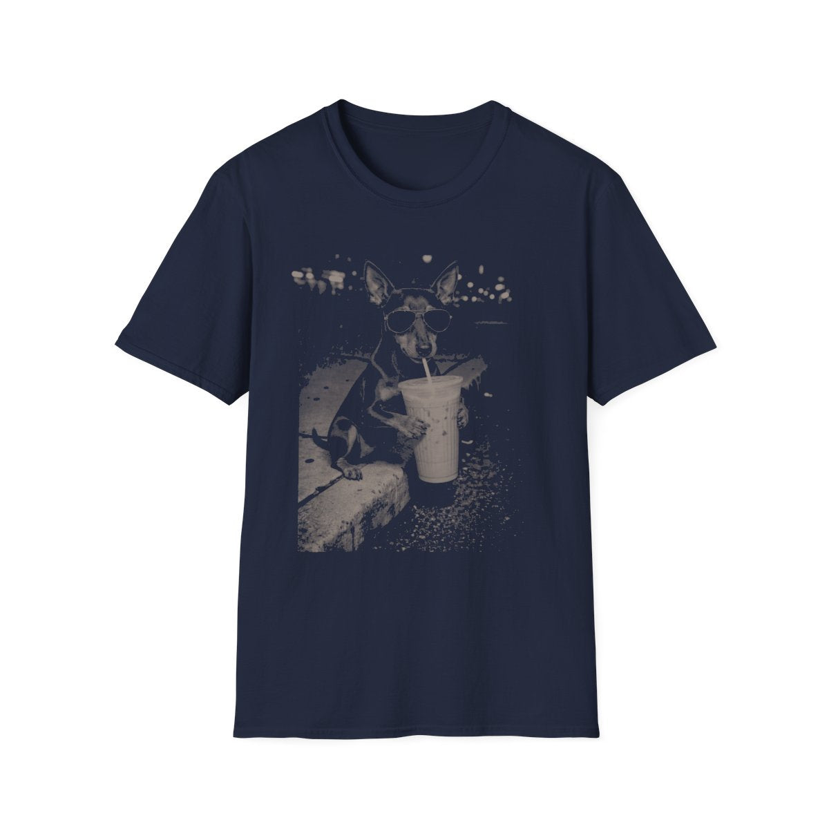 Iced Coffee Manchester Terrier Tee - Navy