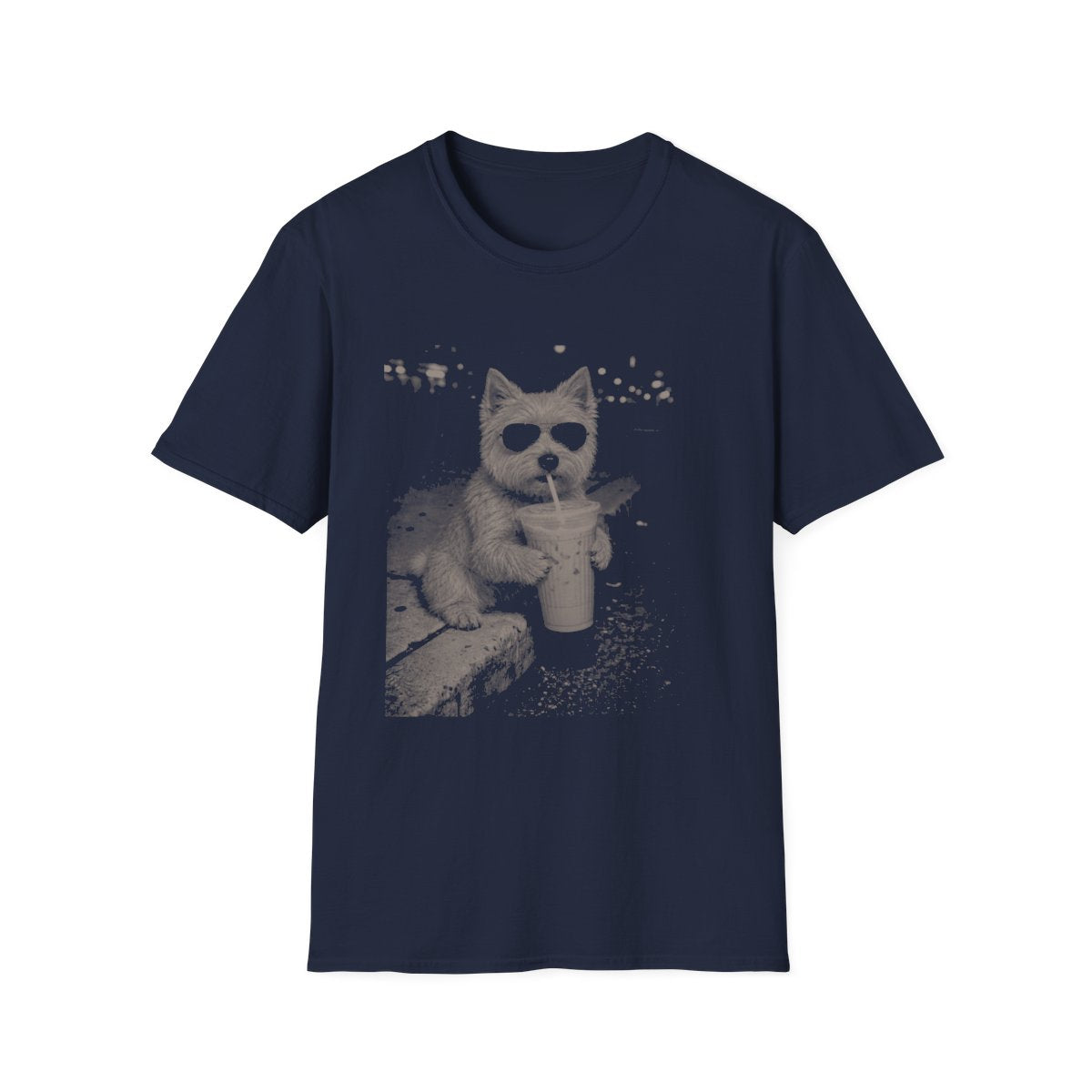 Iced Coffee Norwich Terrier Tee - Navy