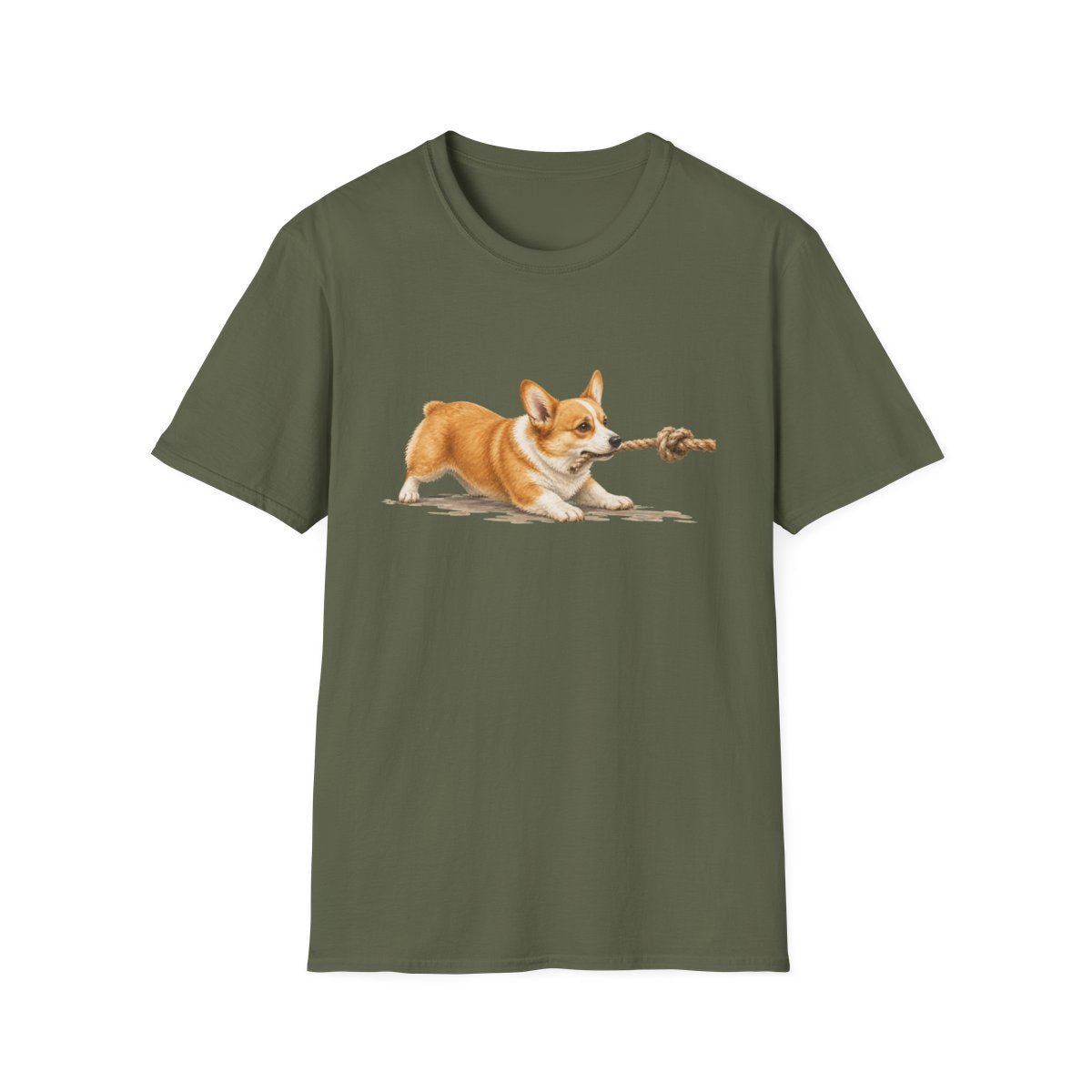 It's Mine Corgi Tee - Military Green