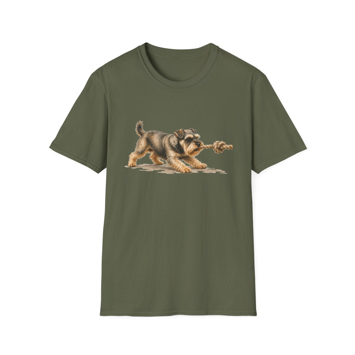 It's Mine Schnauzer Tee - Military Green
