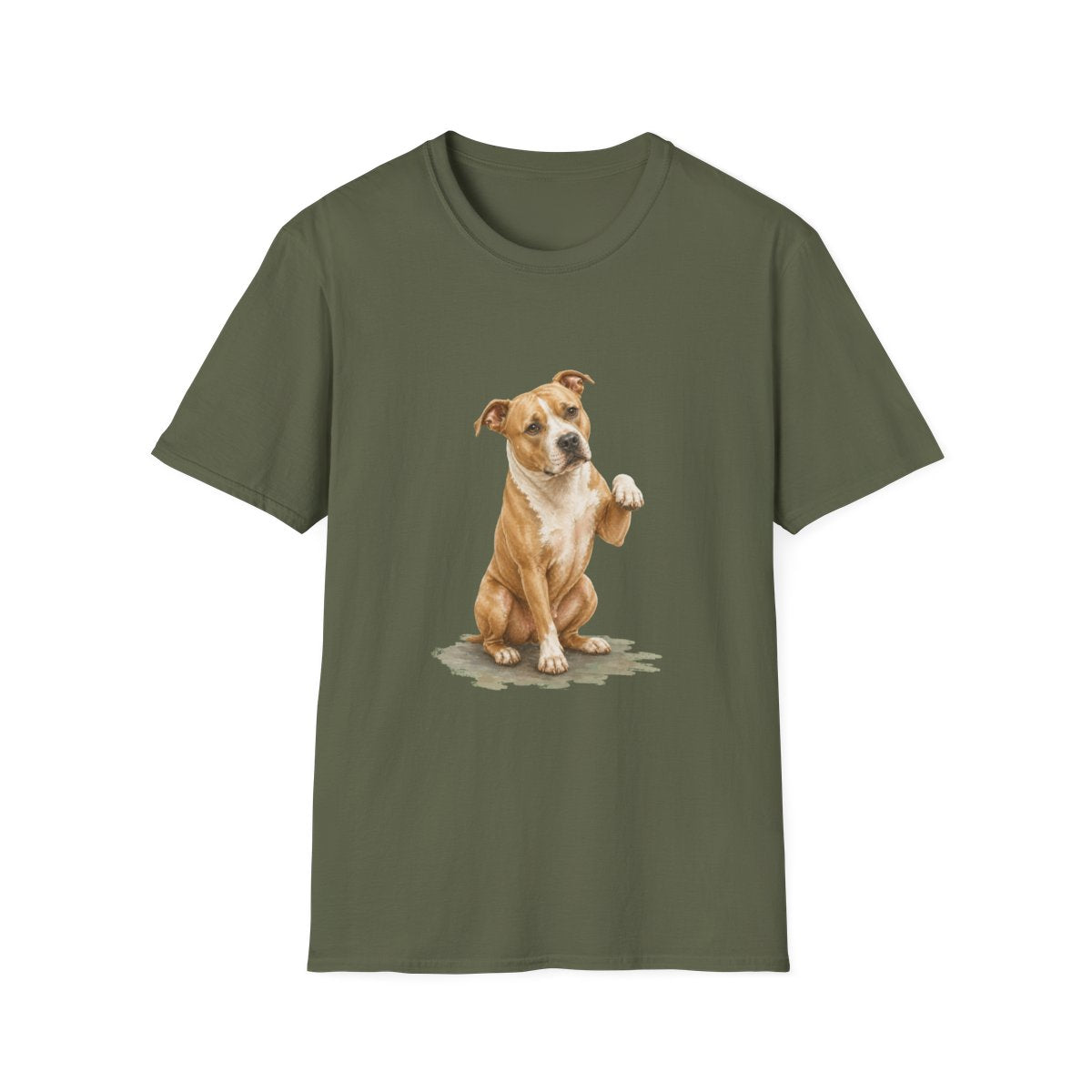 Just One Bite American Pit Bull Terrier Tee - Military Green