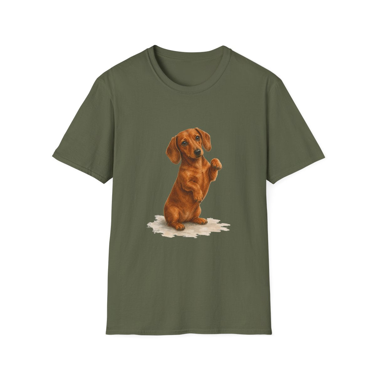 Just One Bite Dachshund Tee - Military Green