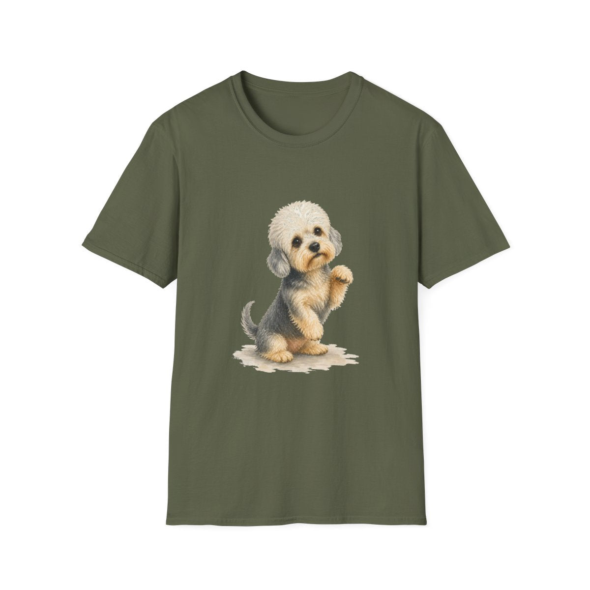 Just One Bite Dandie Dinmont Terrier Tee - Military Green