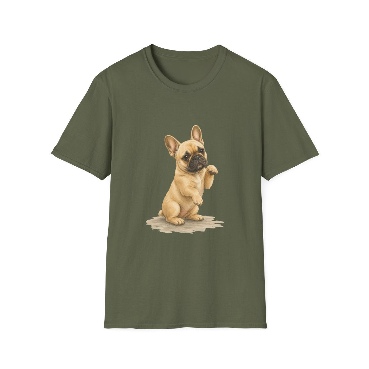 Just One Bite French Bulldog Tee - Military Green