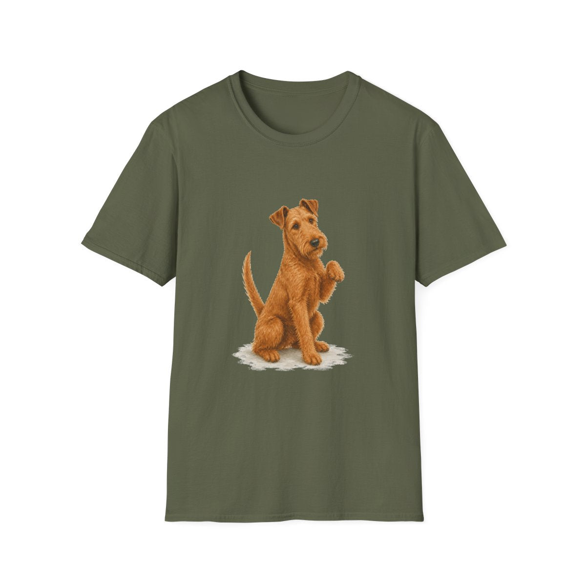 Just One Bite Irish Terrier Tee - Military Green