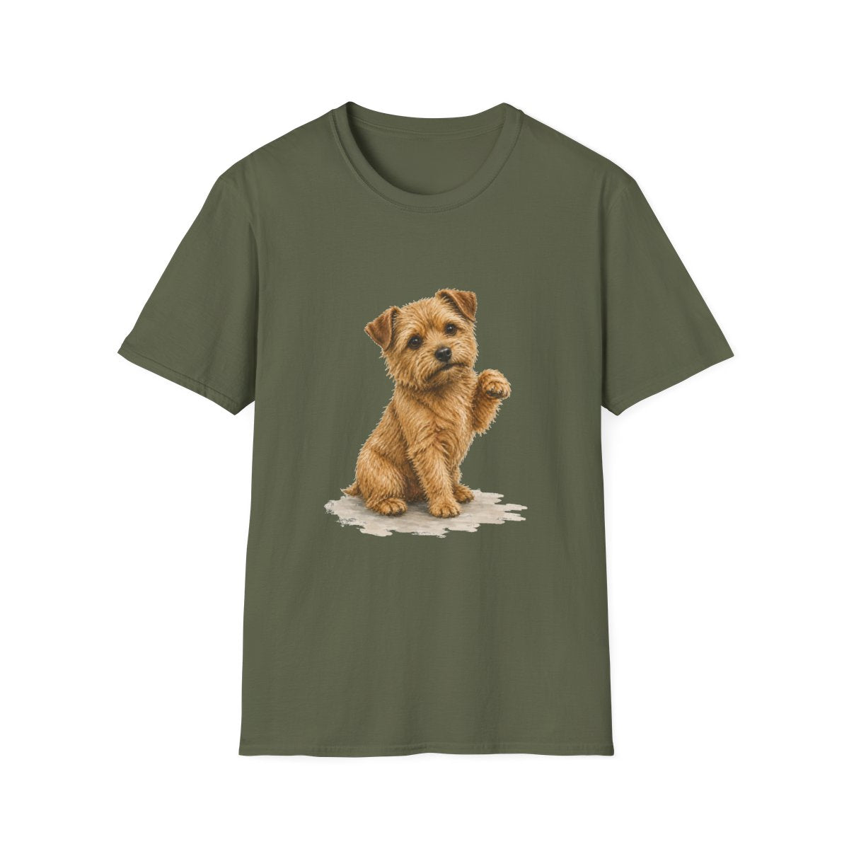Just One Bite Norfolk Terrier Tee - Military Green