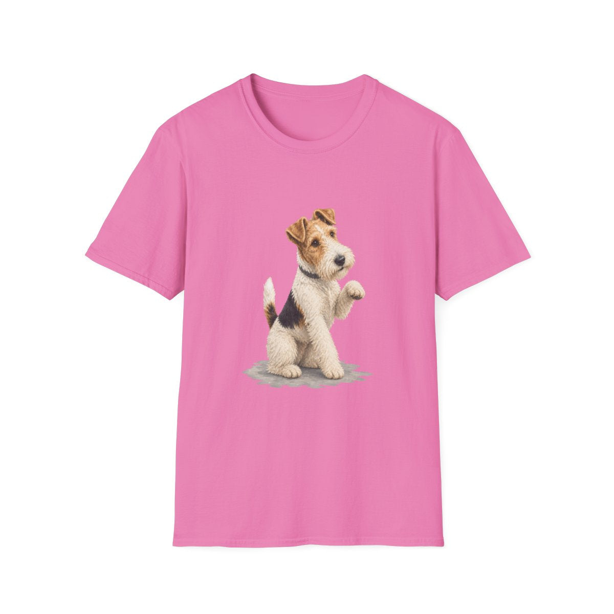 Just One Bite Wire Fox Terrier Tee - Azalea