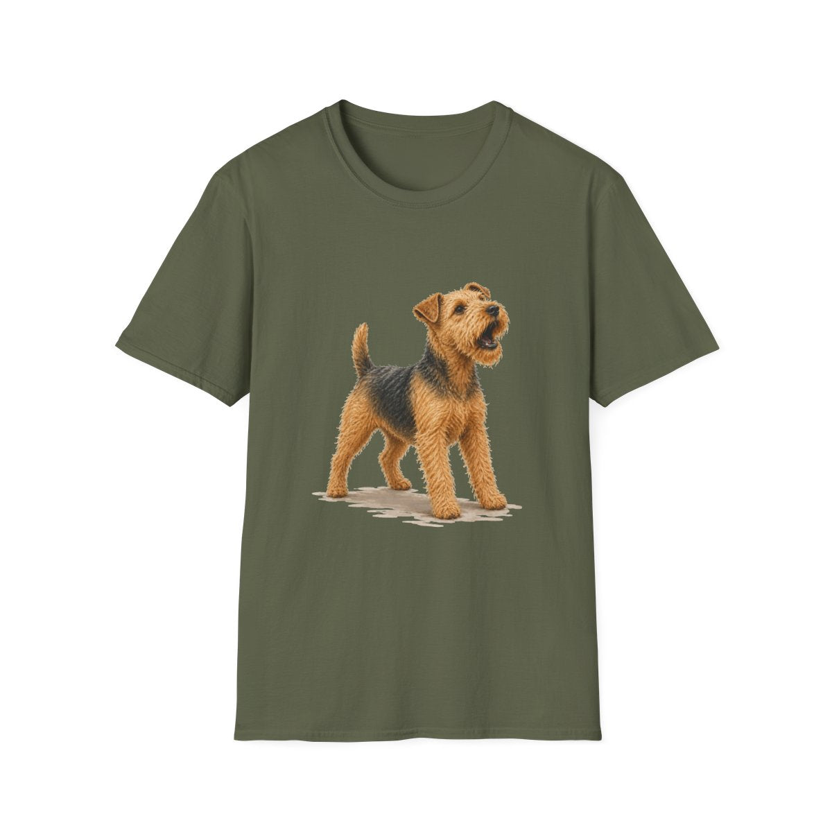 Lakeland Terrier Head Of Security Tee - Military Green