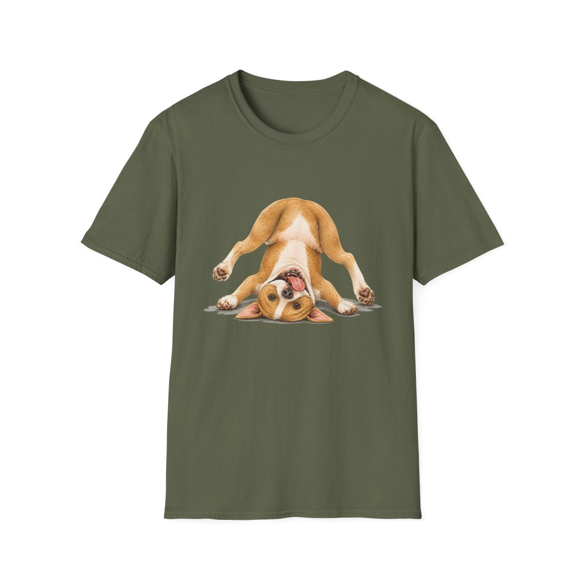 Living My Best Life American Pit Bull Terrier Tee - Military Green