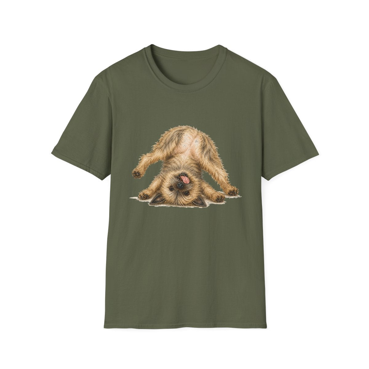 Living My Best Life Cairn Terrier Tee - Military Green