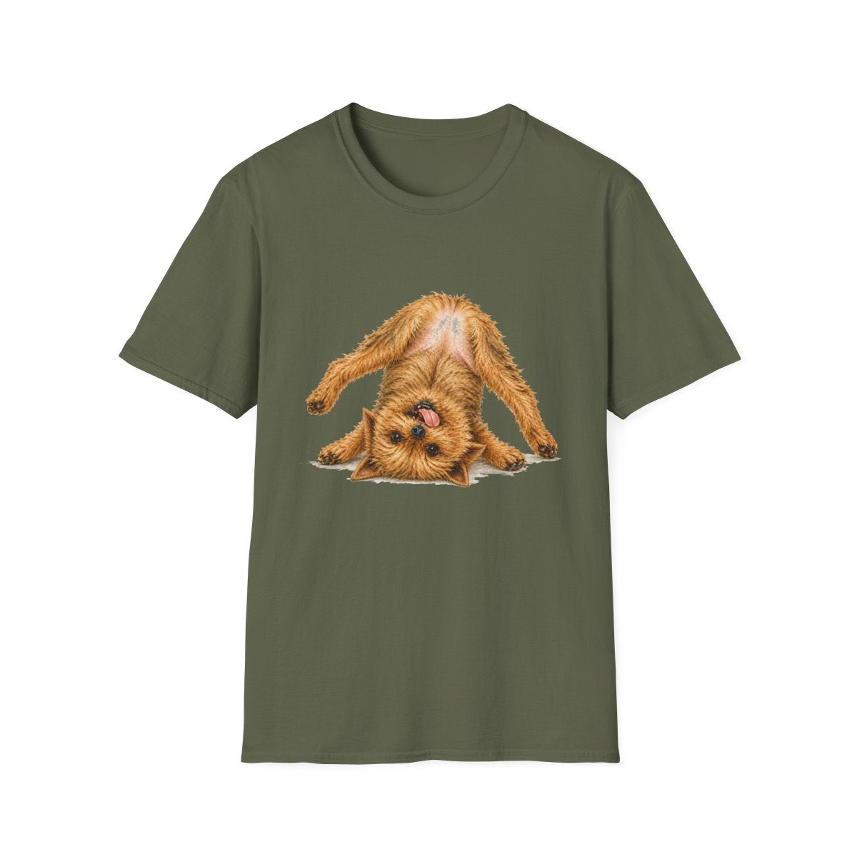 Living My Best Life Norwich Terrier Tee - Military Green