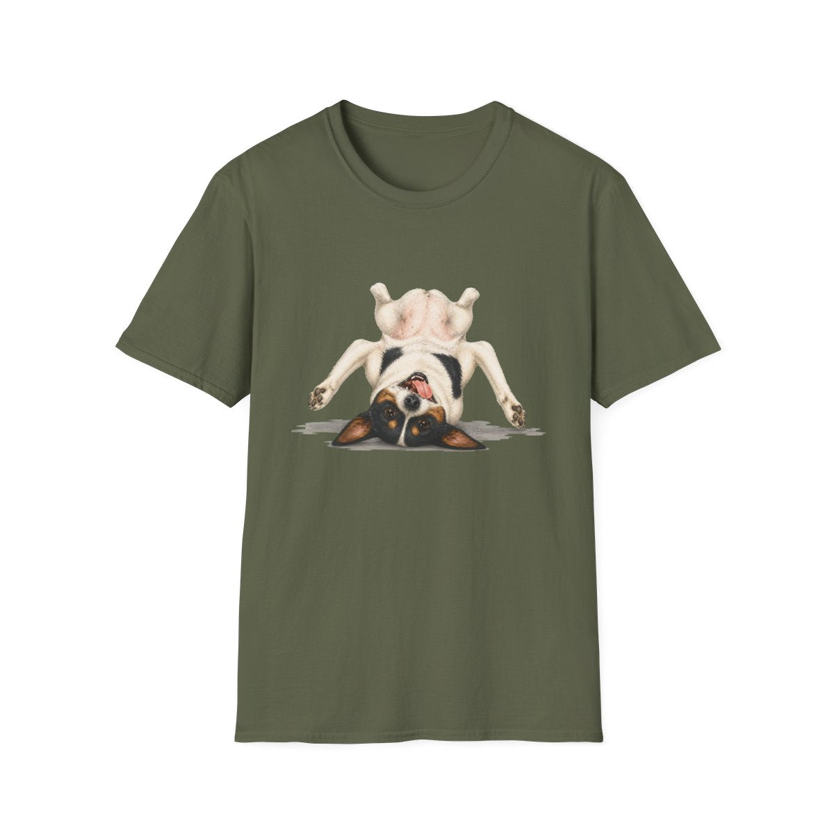 Living My Best Life Rat Terrier Tee - Military Green