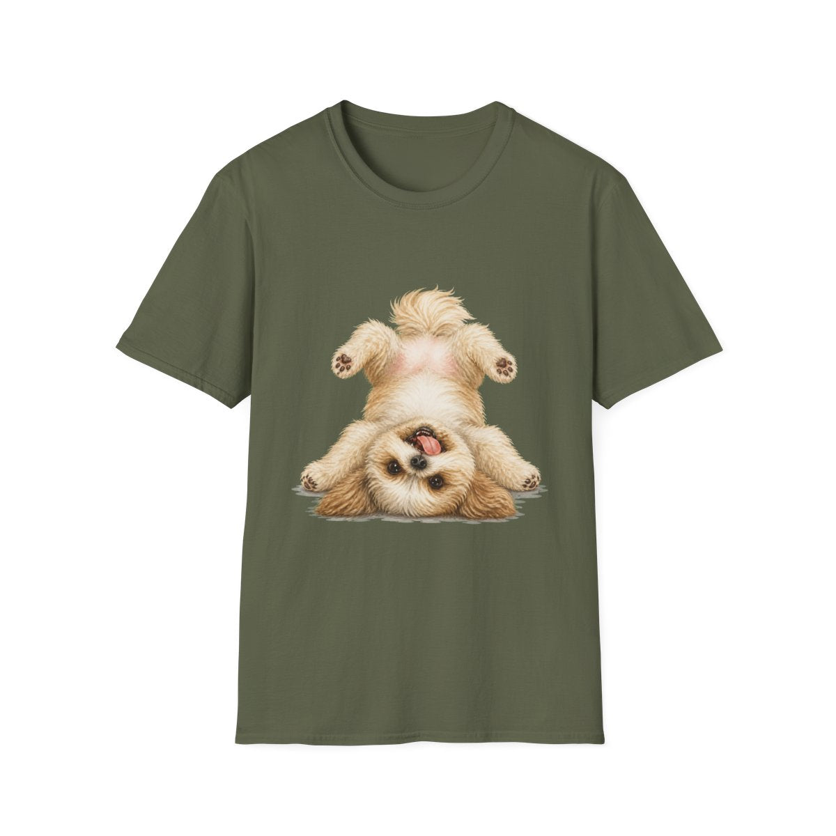 Living My Best Life Shih Tzu Tee - Military Green