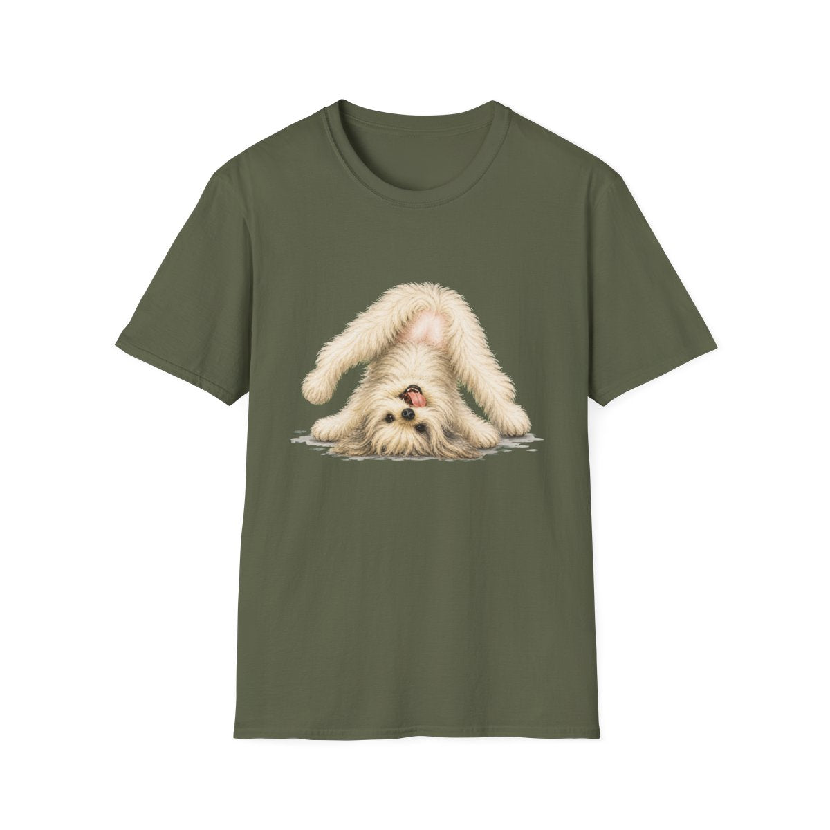 Living My Best Life Tibetan Terrier Tee - Military Green