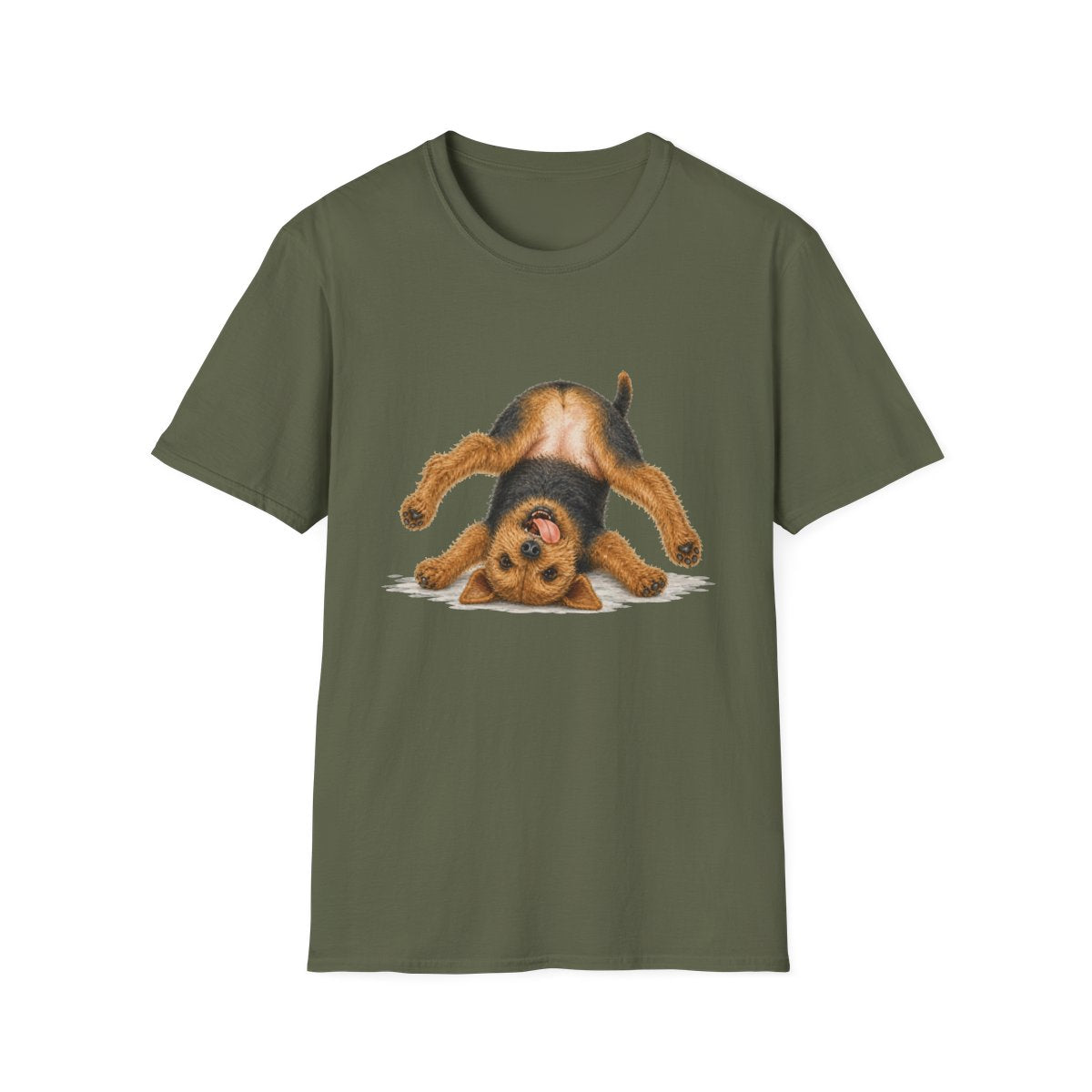 Living My Best Life Welsh Terrier Tee - Military Green