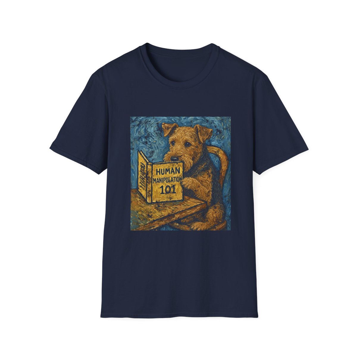 Master Manipulator Airedale Terrier Tee - Navy