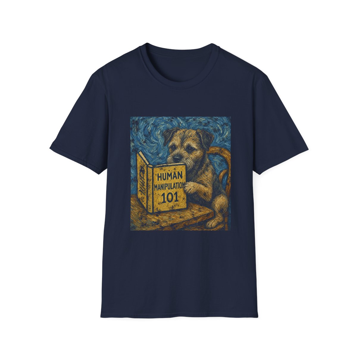 Master Manipulator Border Terrier Tee - Navy
