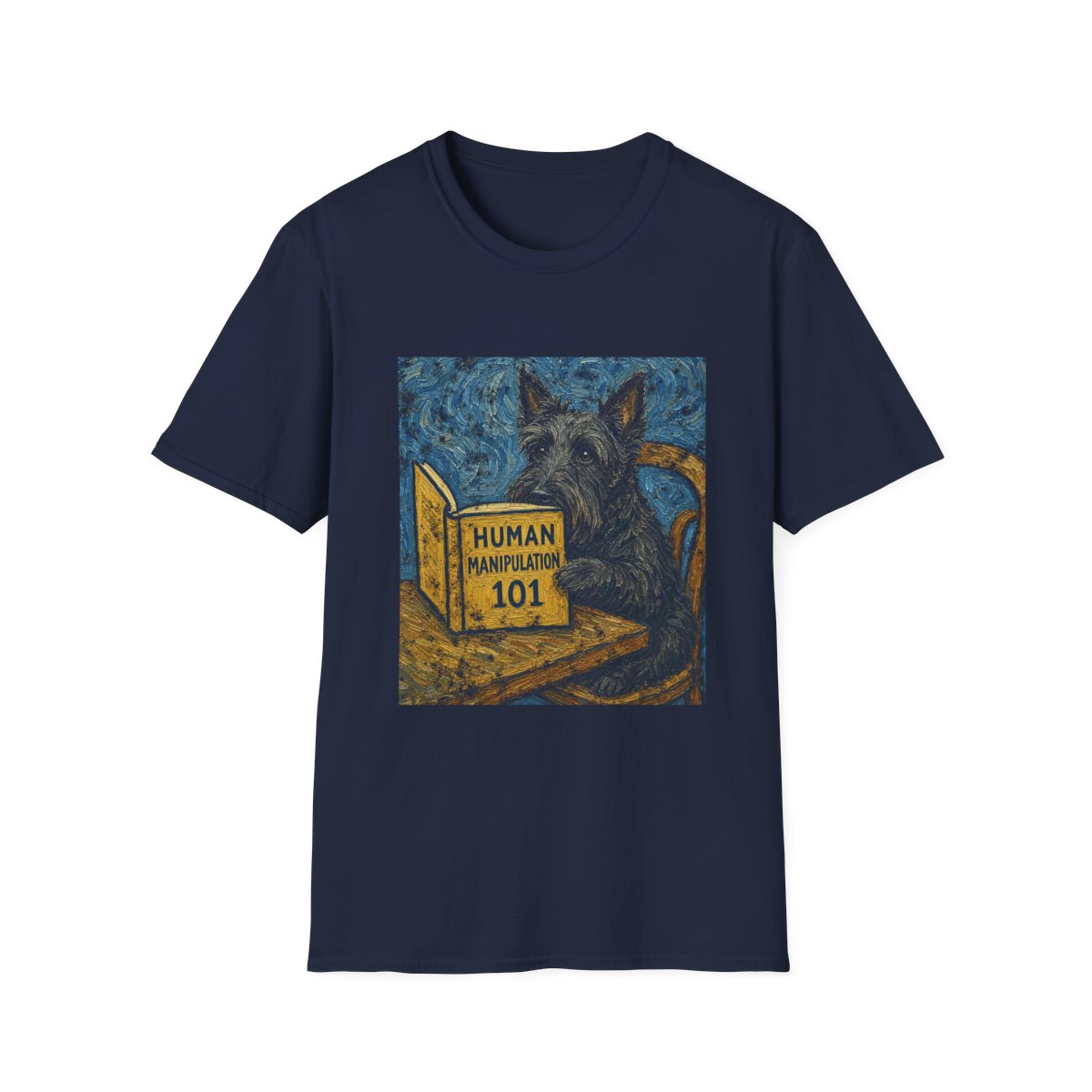 Master Manipulator Scottish Terrier Tee - Navy