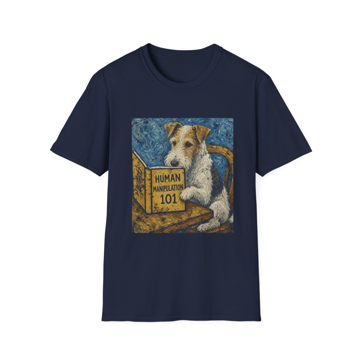Master Manipulator Wire Fox Terrier Tee - Navy