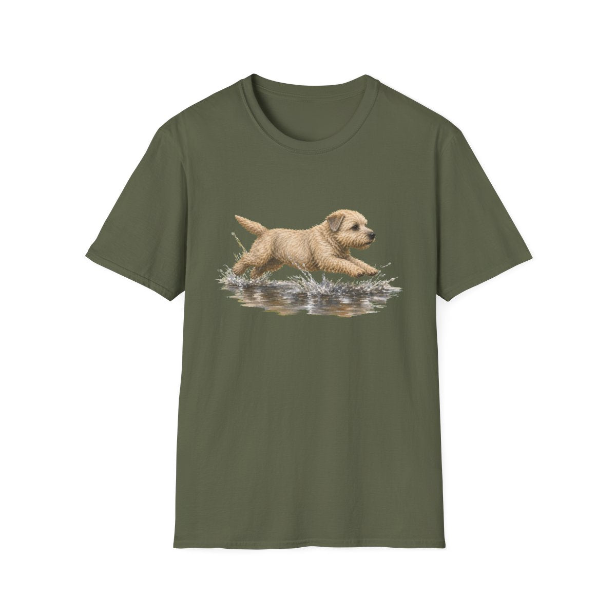No Puddle Left Behind Glen of Imaal Terrier Tee - Military Green