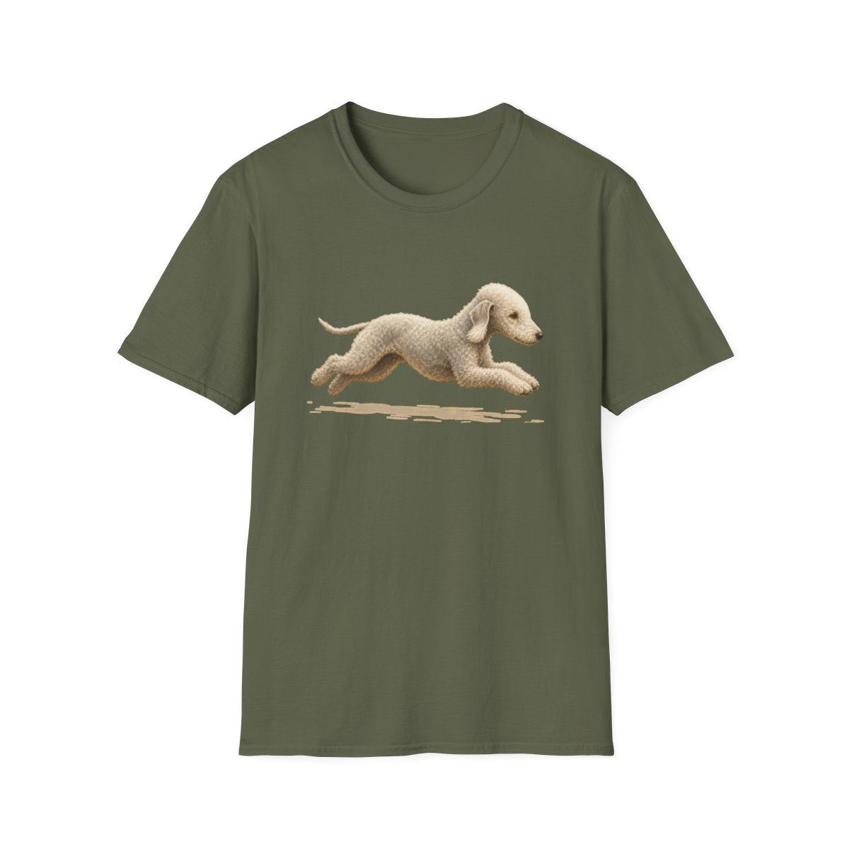 No Rest For The Bedlington Terrier Tee - Military Green