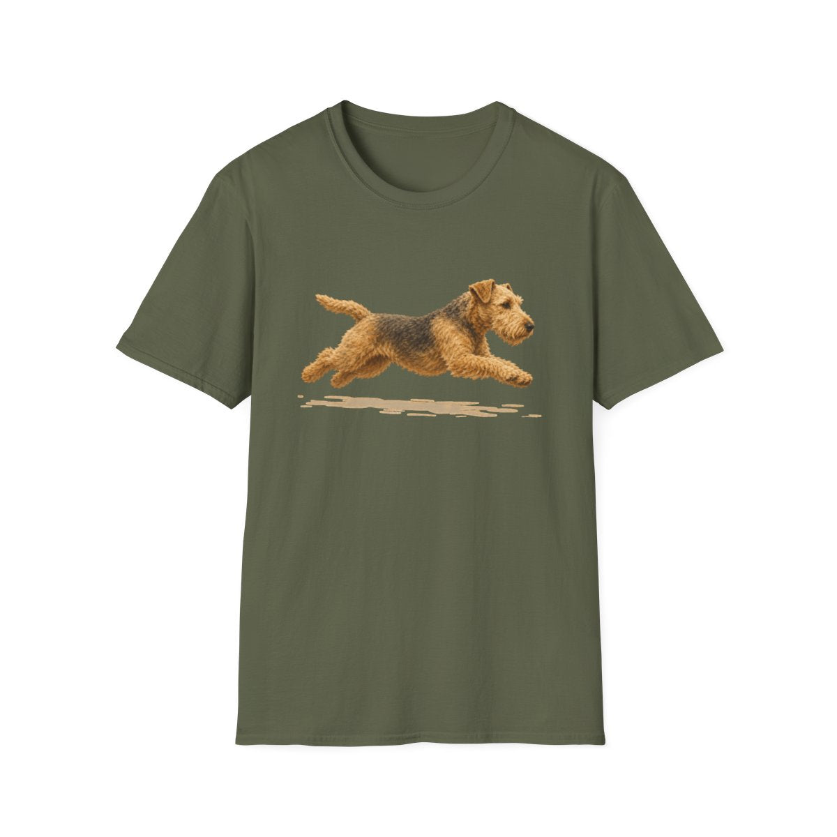 No Rest For The Lakeland Terrier Tee - Military Green