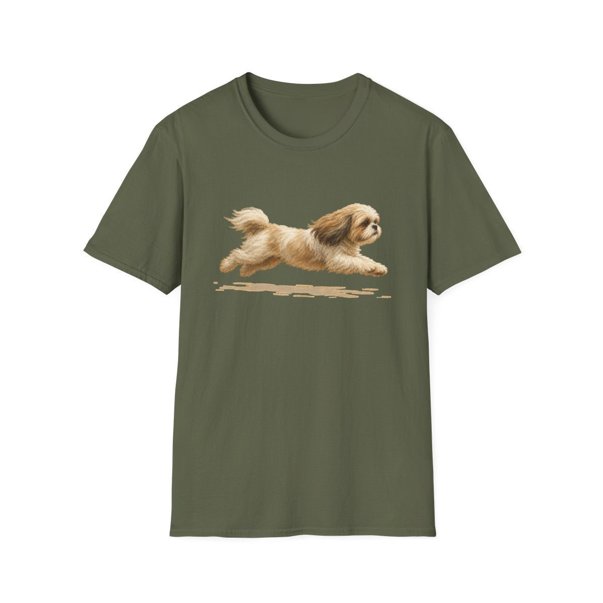 No Rest For The Shih Tzu Tee - Military Green