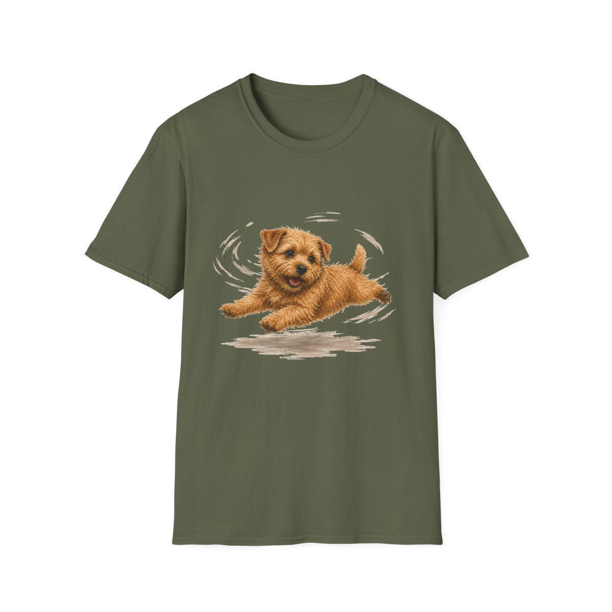 Norfolk Terrier Certified Zoomies Champion Tee - Military Green