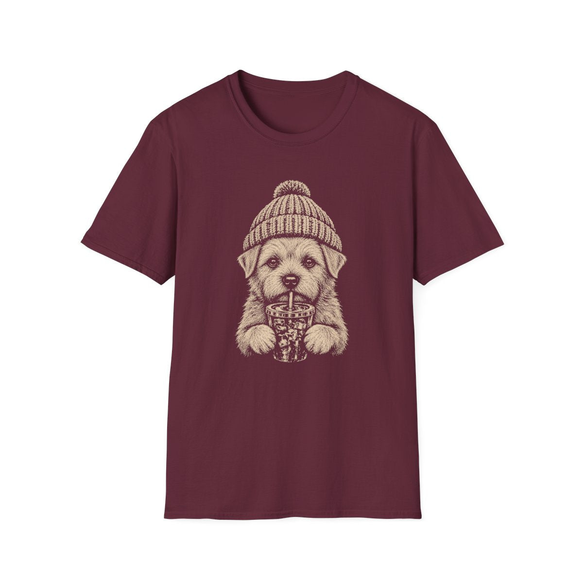 Norfolk Terrier Cold Brew Tee - Maroon