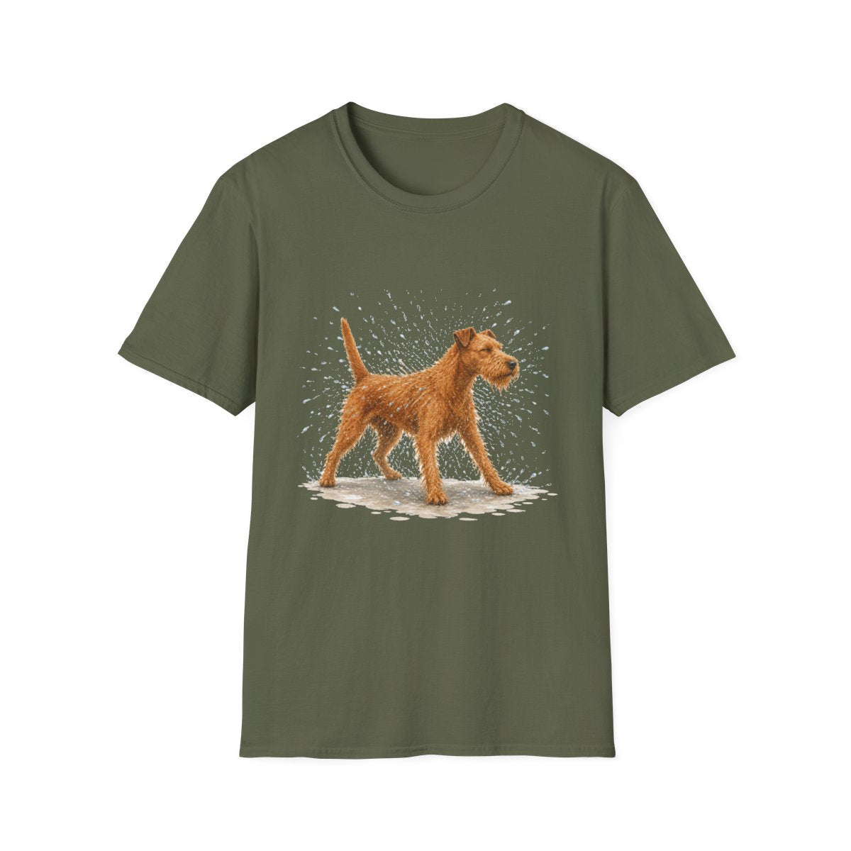 Not A Fan Of Bath Time Irish Terrier Tee - Military Green