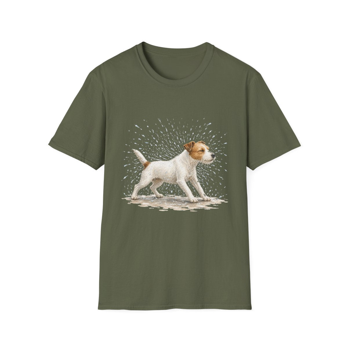 Not A Fan Of Bath Time Parson Russell Terrier Tee - Military Green