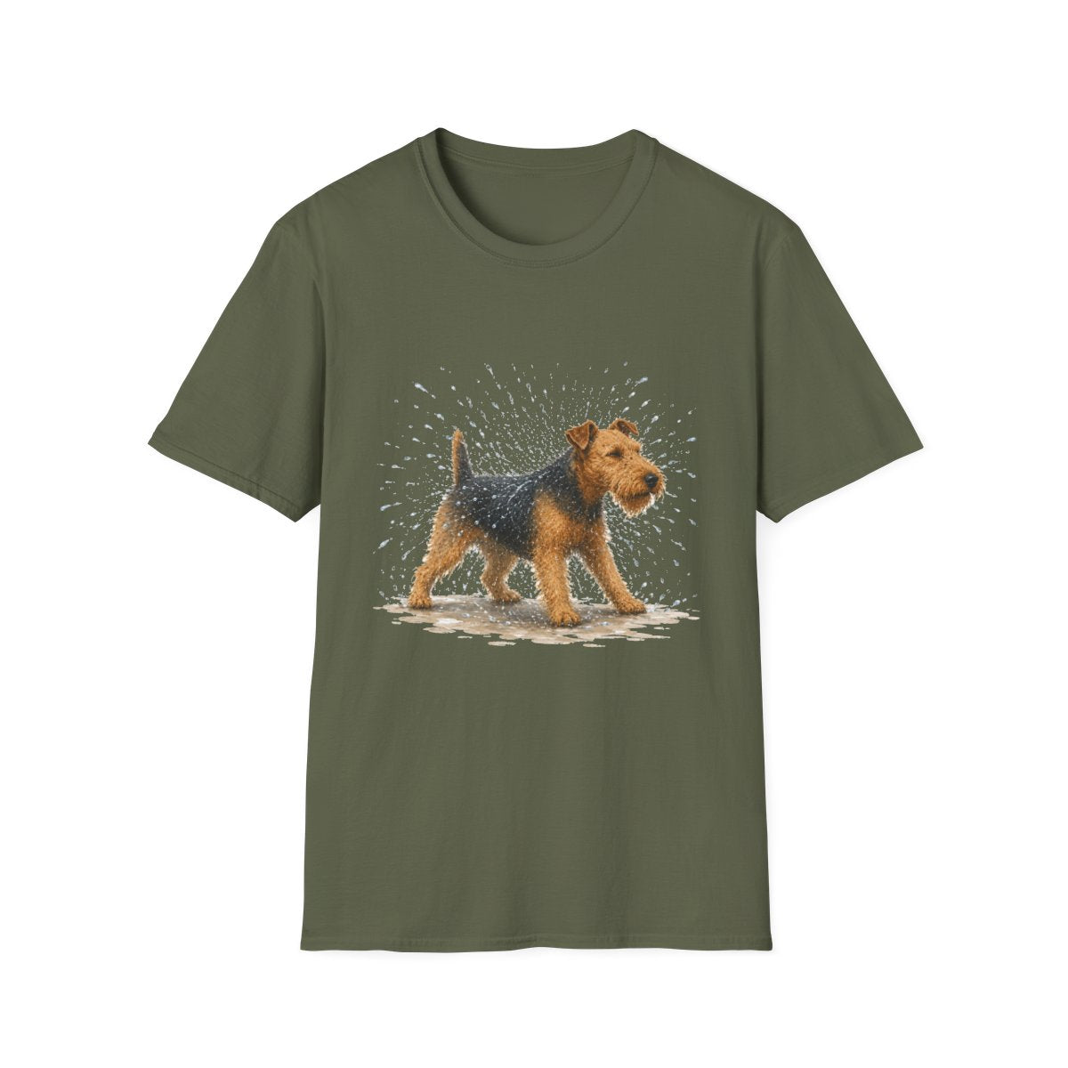 Not A Fan Of Bath Time Welsh Terrier Tee - Military Green