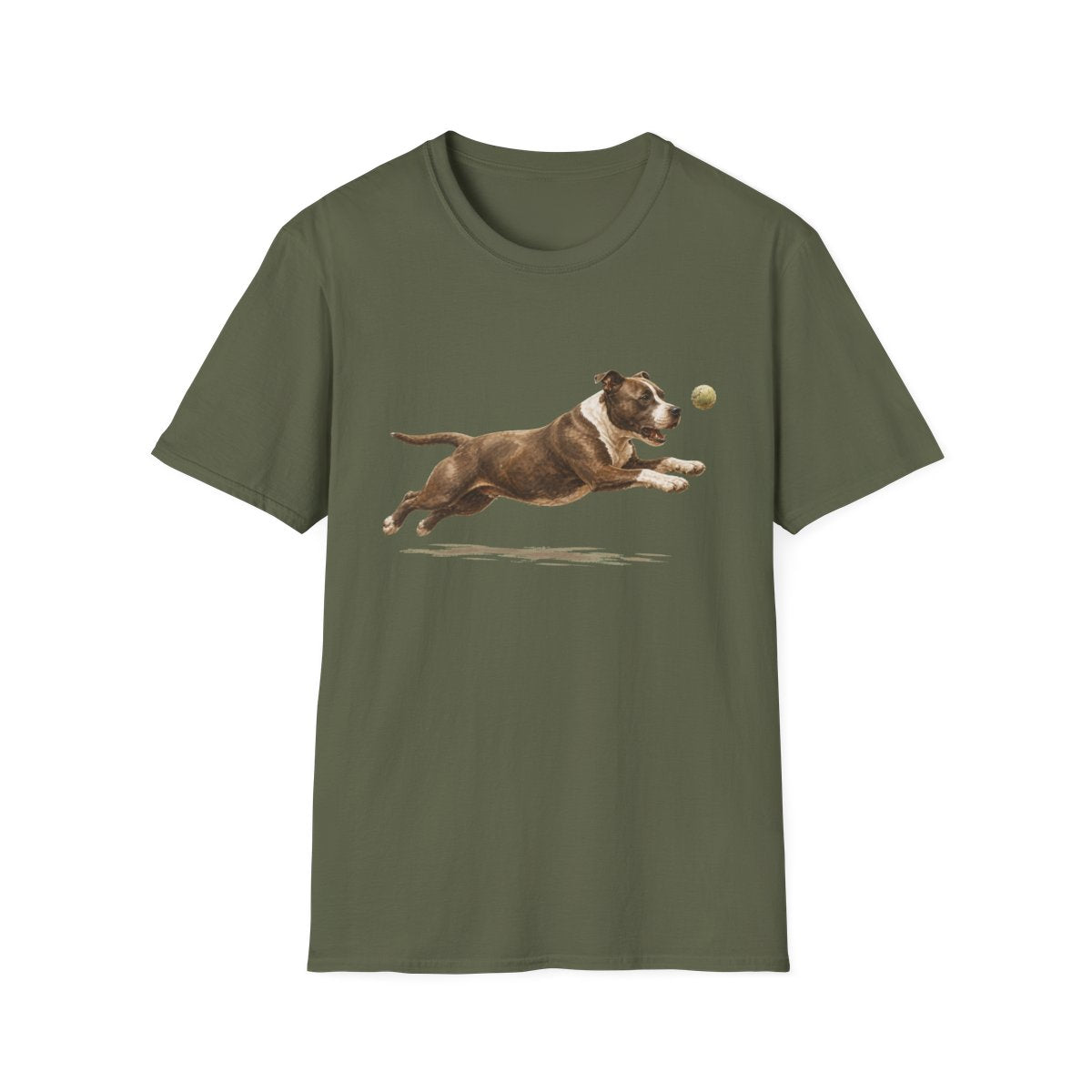 Nothing Gets Past My American Staffordshire Terrier Tee - Military Green