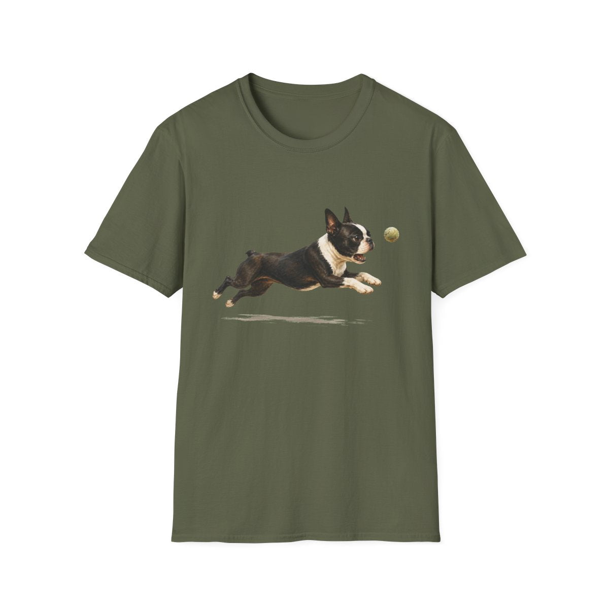 Nothing Gets Past My Boston Terrier Tee - Military Green