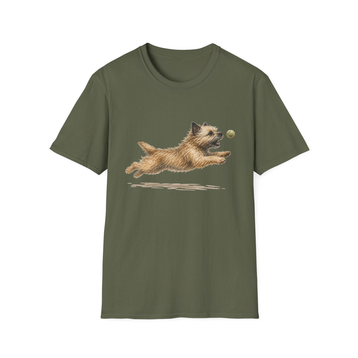 Nothing Gets Past My Cairn Terrier Tee - Military Green