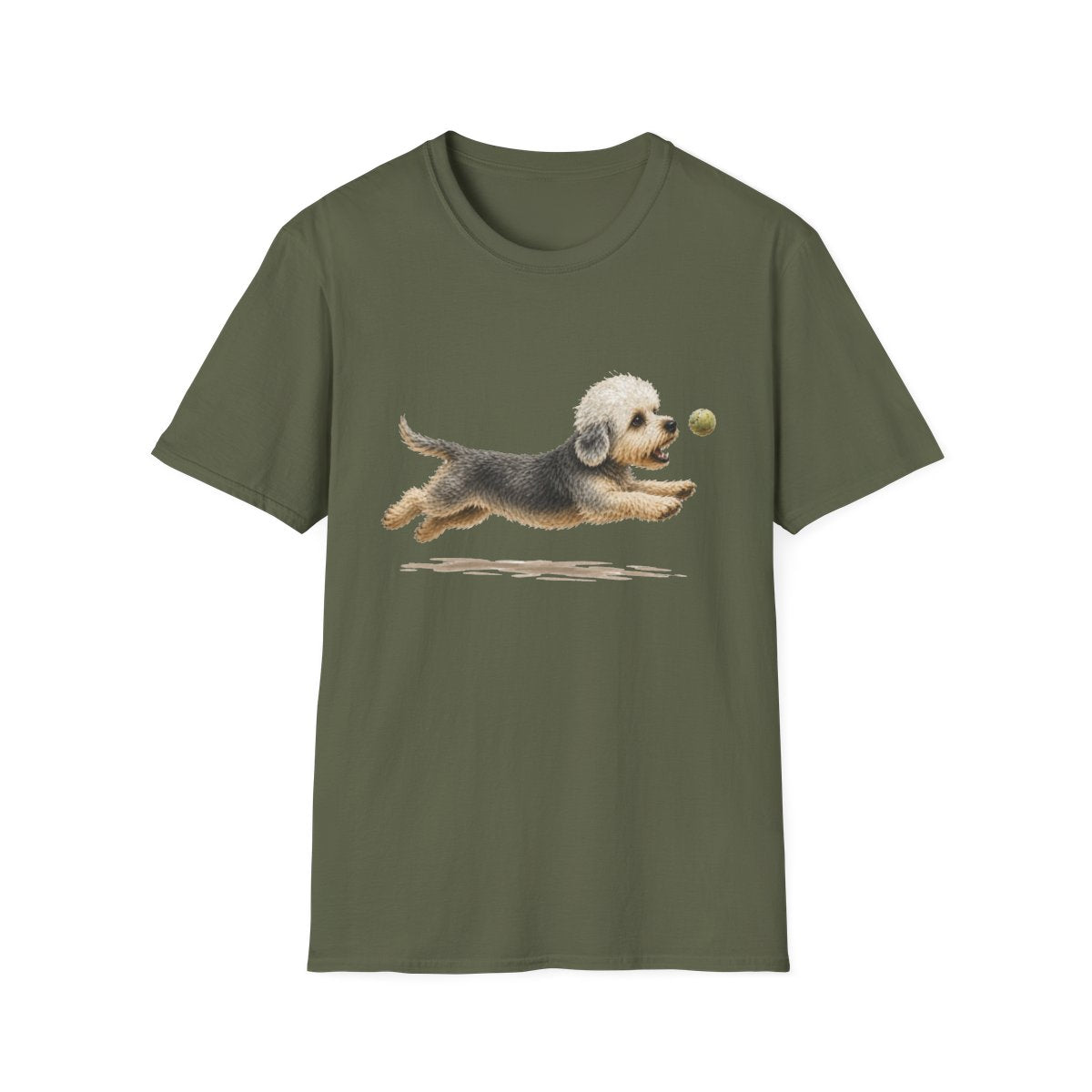 Nothing Gets Past My Dandie Dinmont Terrier Tee - Military Green