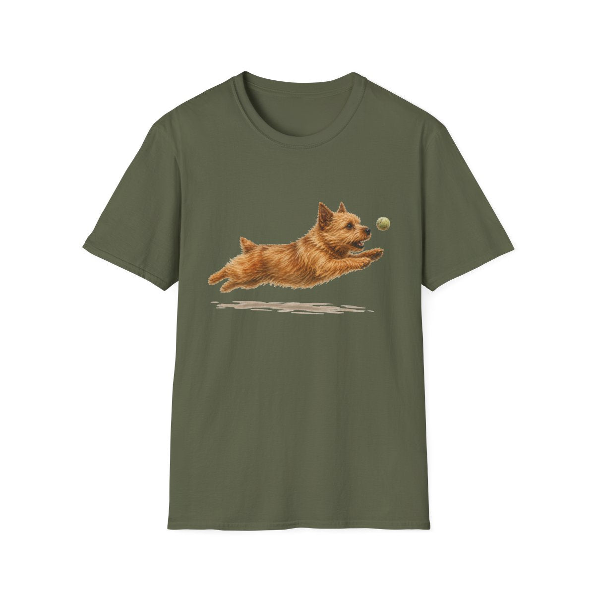 Nothing Gets Past My Norwich Terrier Tee - Military Green