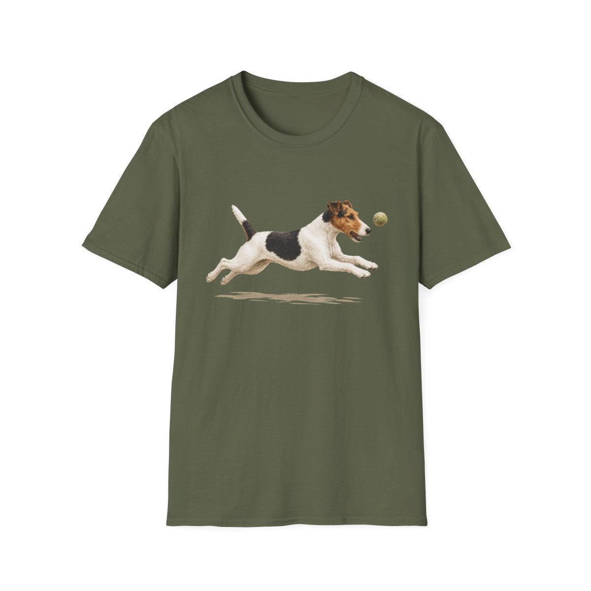 Nothing Gets Past My Smooth Fox Terrier Tee - Military Green