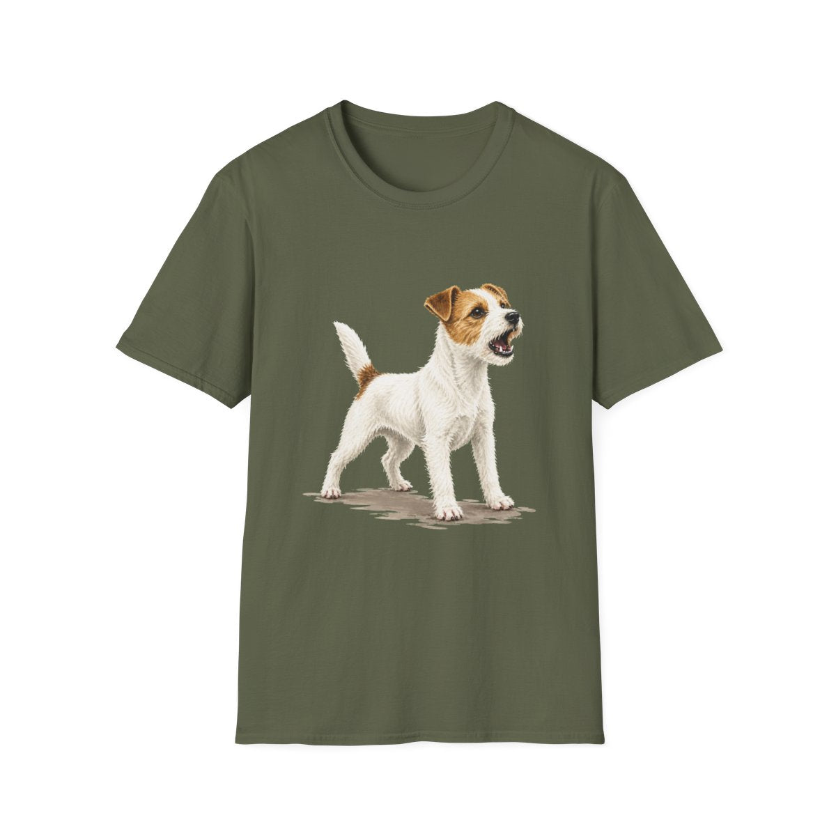 Parson Russell Terrier Head Of Security Tee - Military Green