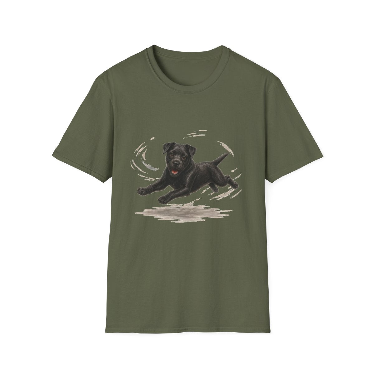 Patterdale Terrier Certified Zoomies Champion Tee - Military Green