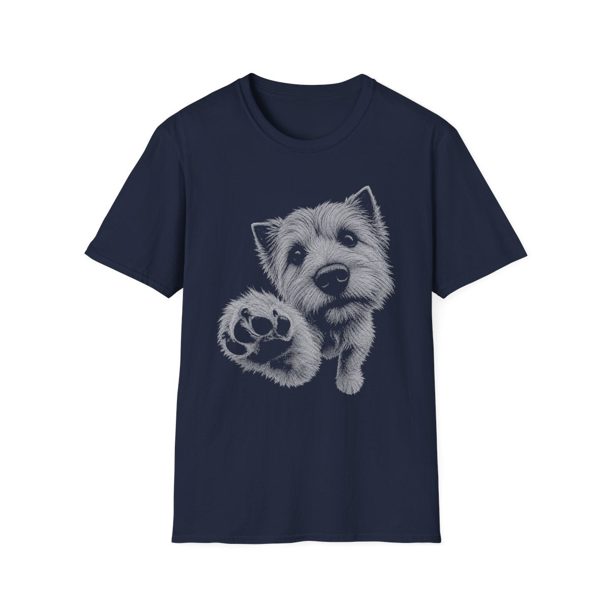Paw Reach Norwich Terrier Tee - Navy