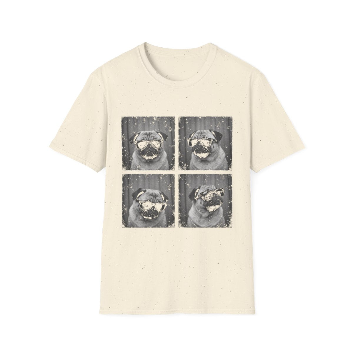 Pug Photo Booth Tee - Natural