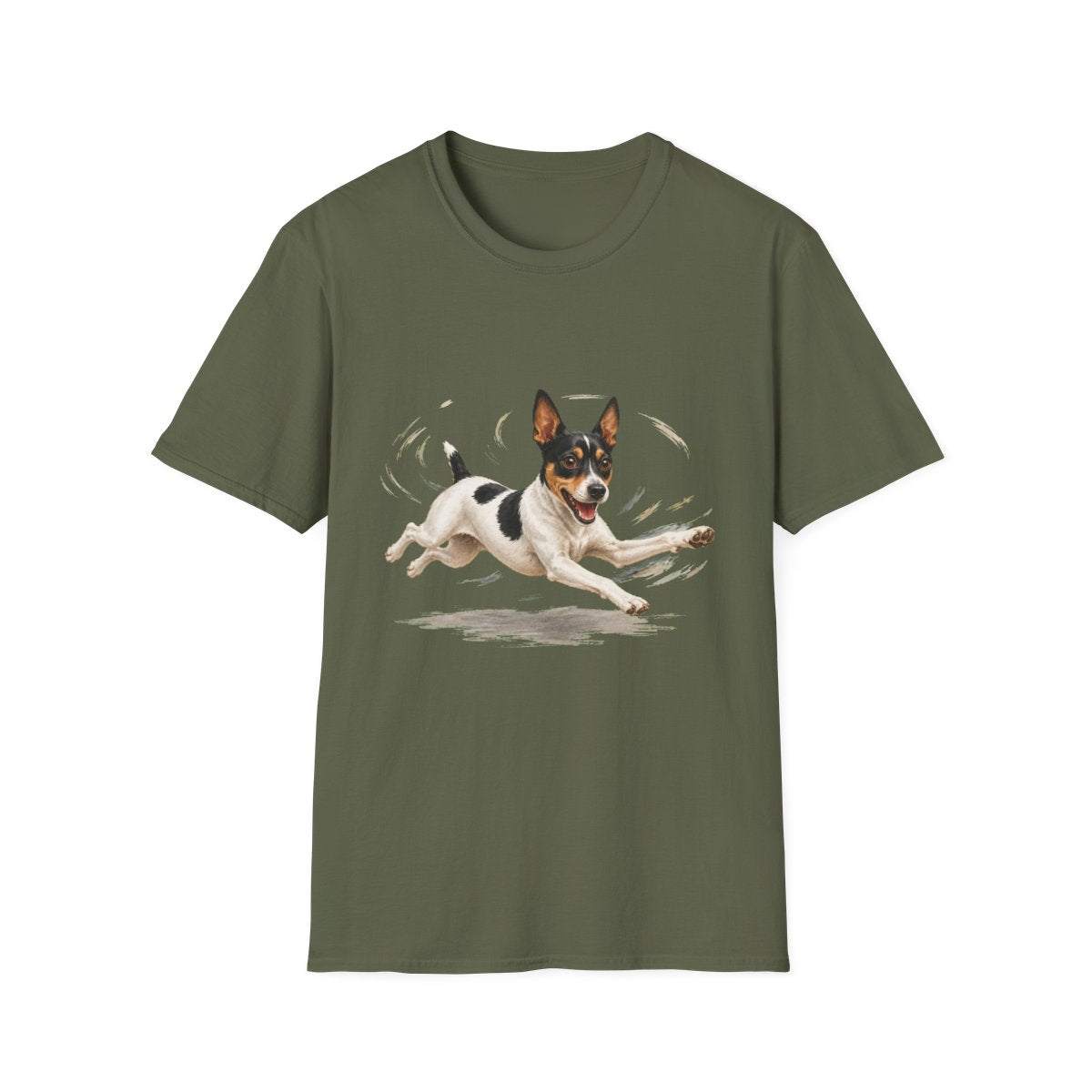 Rat Terrier Certified Zoomies Champion Tee - Military Green