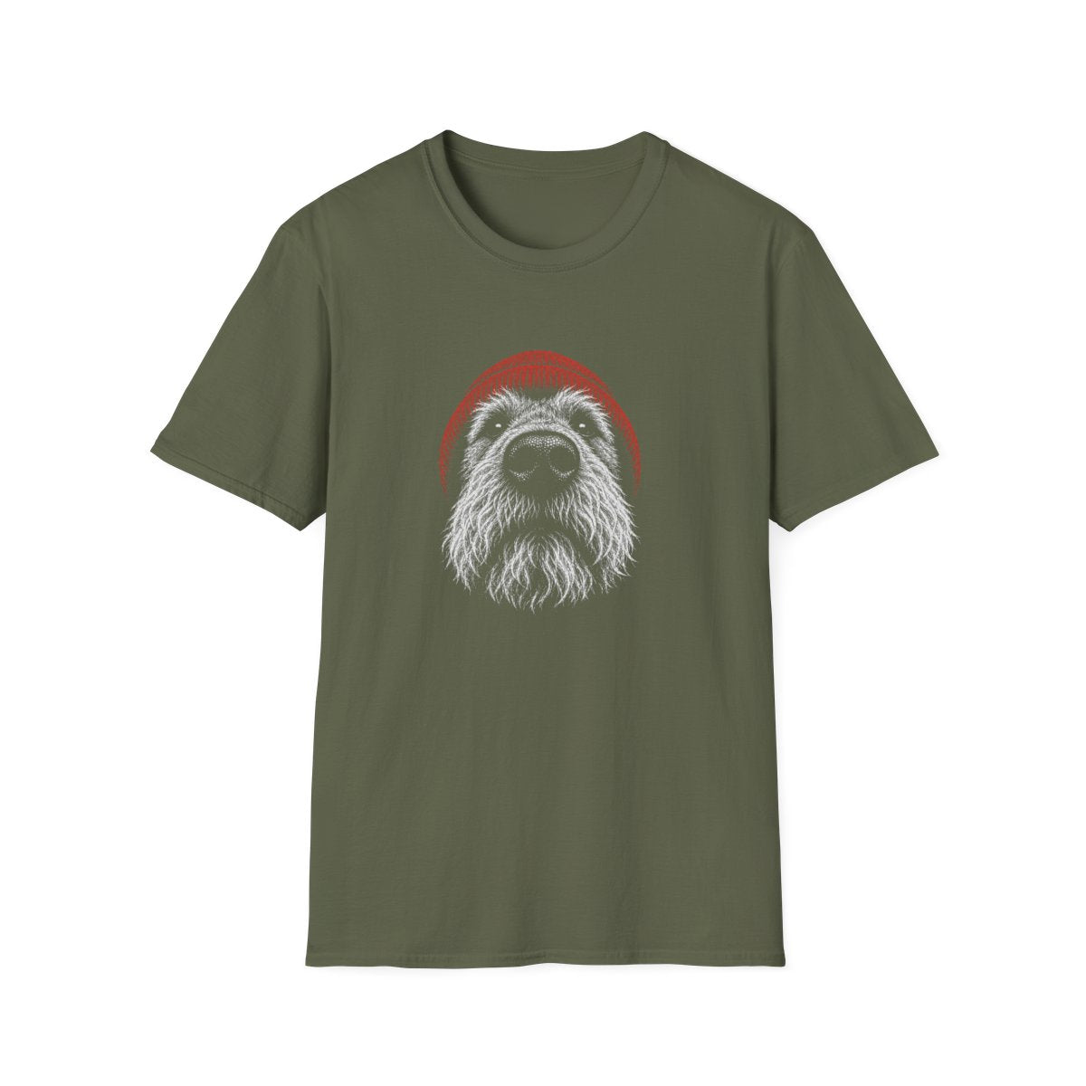 Red Hat Lakeland Terrier Tee - Military Green