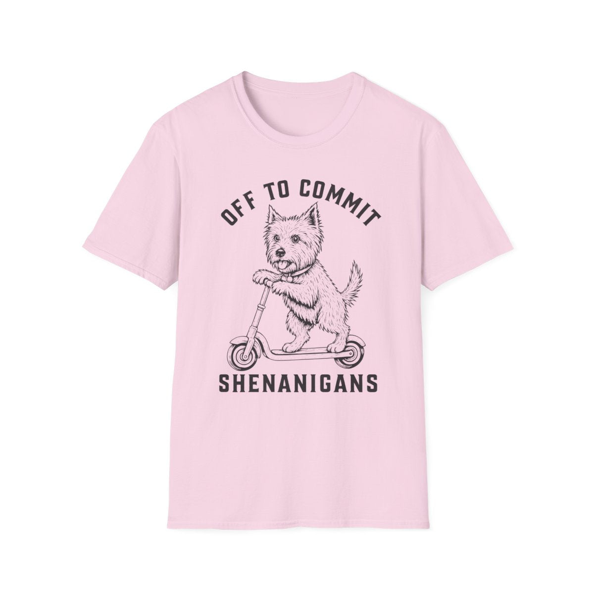 Scooter Australian Terrier Tee - Light Pink
