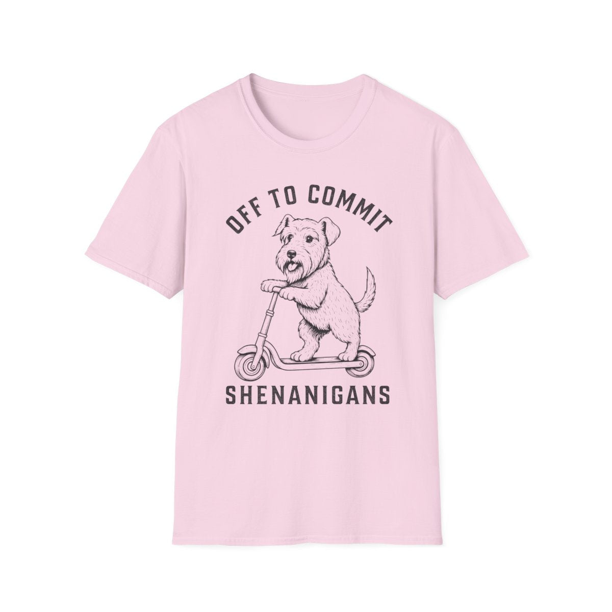 Scooter Cesky Terrier Tee - Light Pink