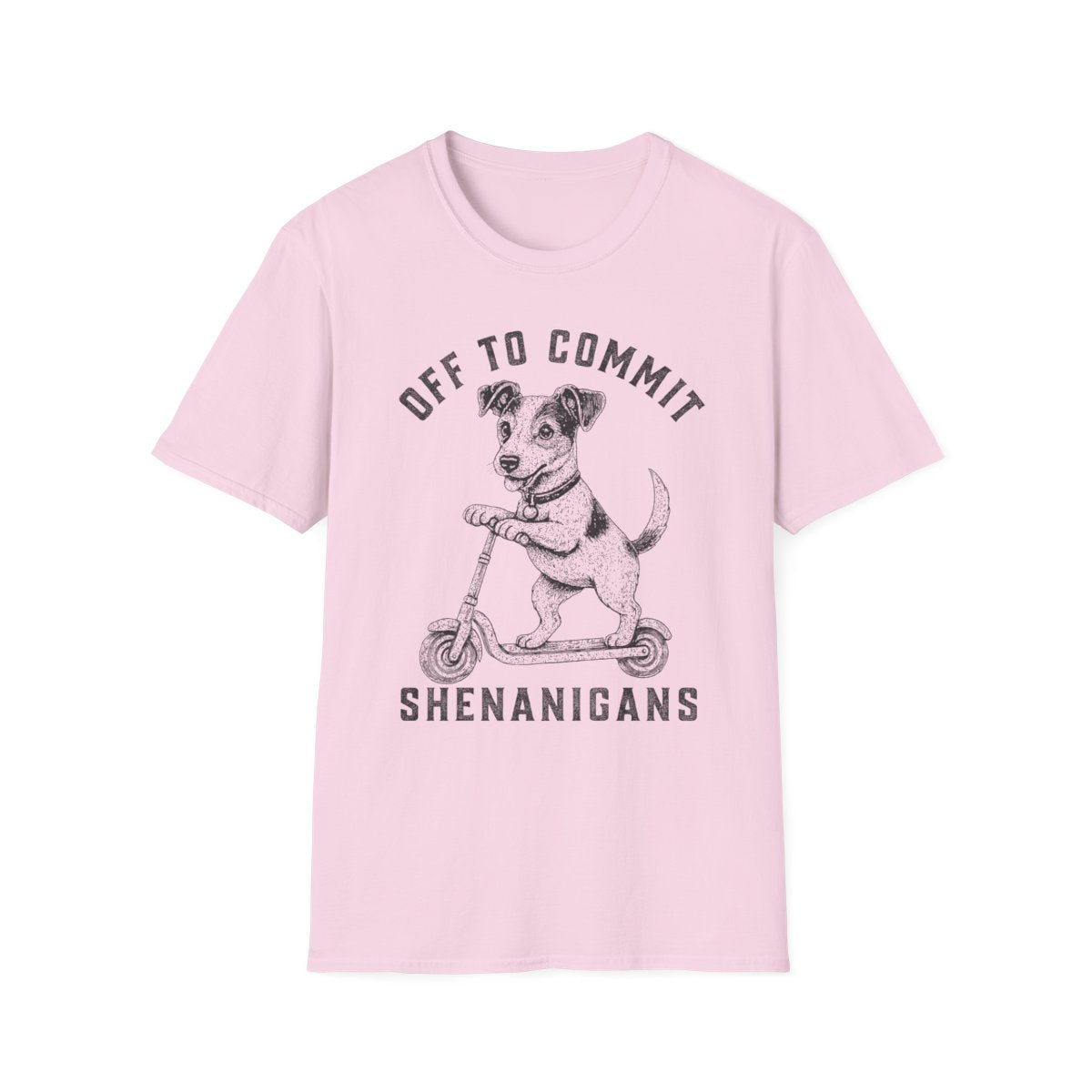 Scooter Parson Russell Terrier Tee - Light Pink