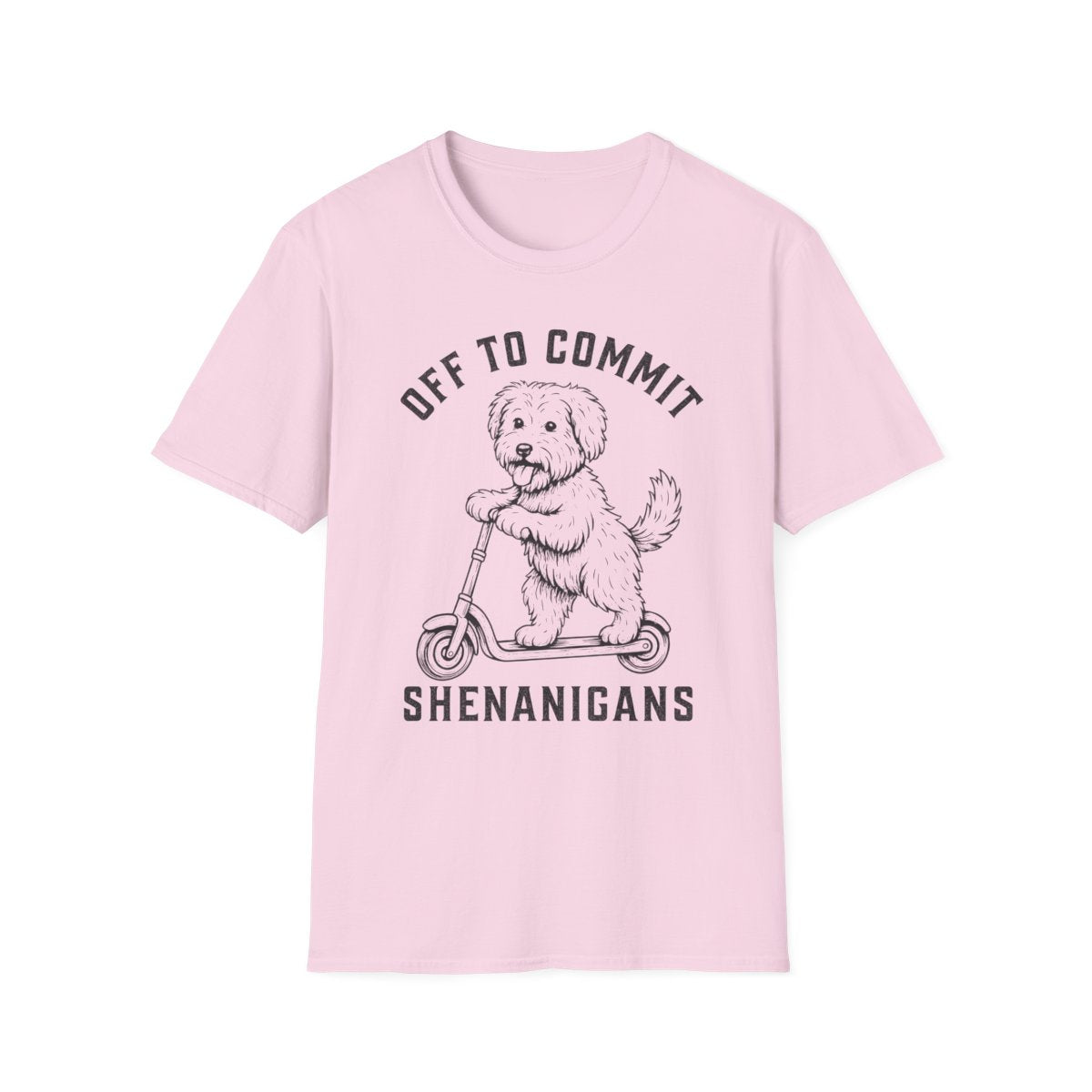 Scooter Soft Coated Wheaten Terrier Tee - Light Pink