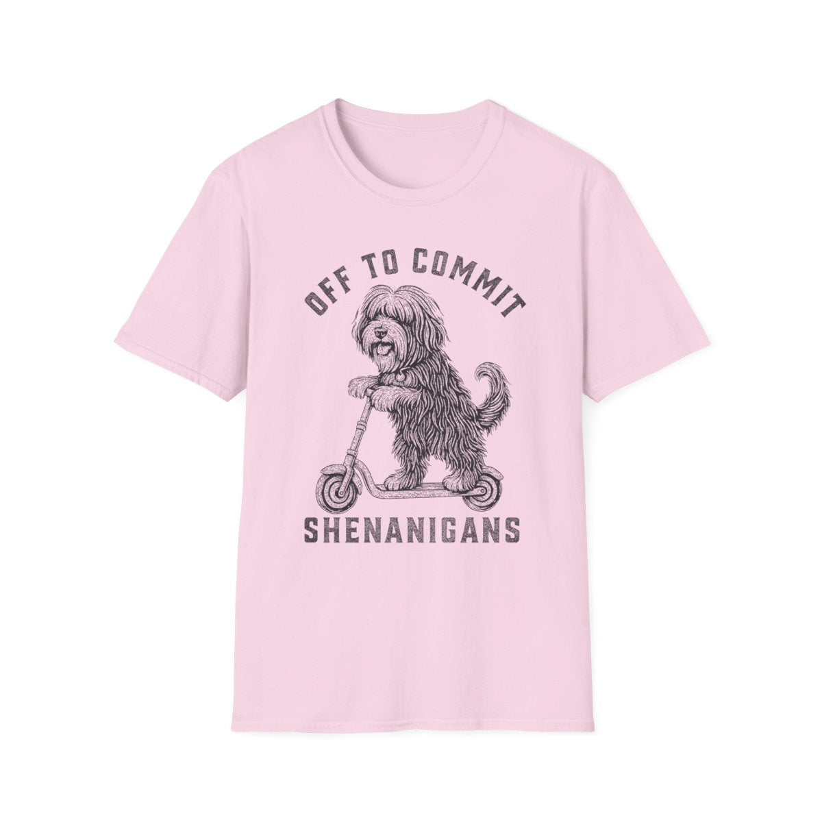 Scooter Tibetan Terrier Tee - Light Pink